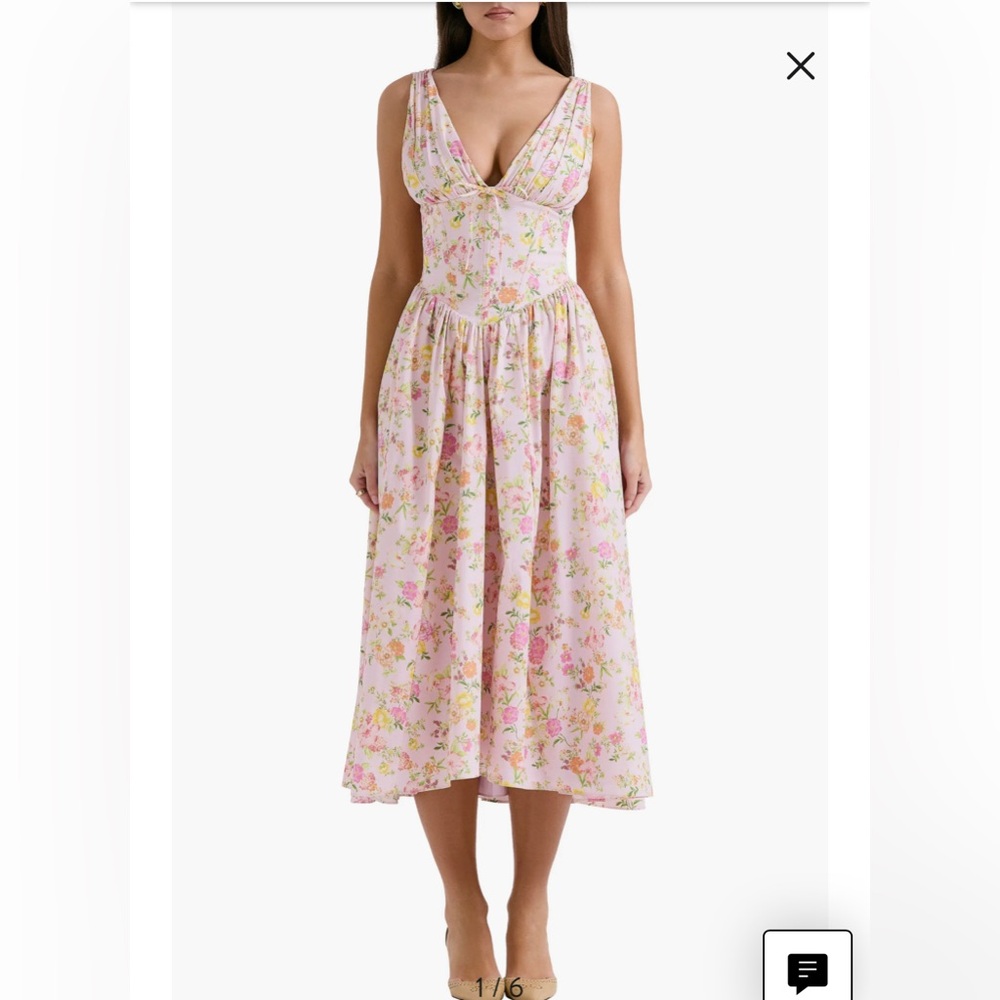 House of CB Emmelina Dress Pink Floral